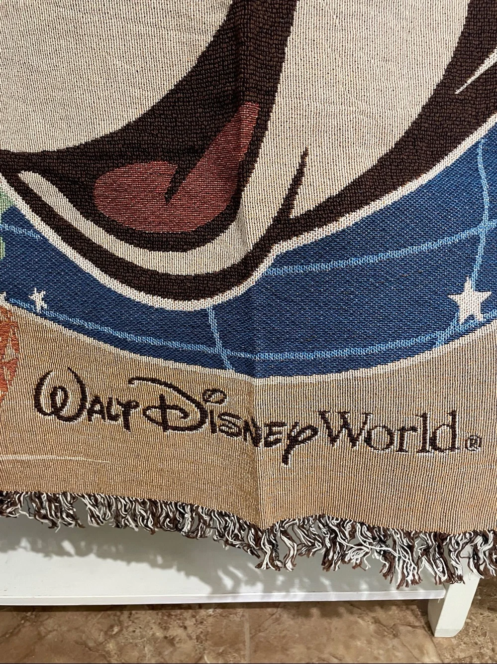 Walt Disney World Tapestry Woven Throw NWT 2011 Mickey Mouse USA Collectible